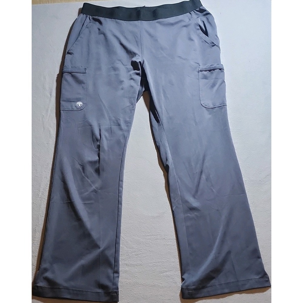 Healing Hands HH Works Gray L Scrub Pants Unisex Medical Solid Polyester Blend